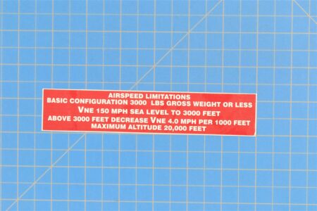 206-070-673-003 - Decal, Nameplate, Bell 206