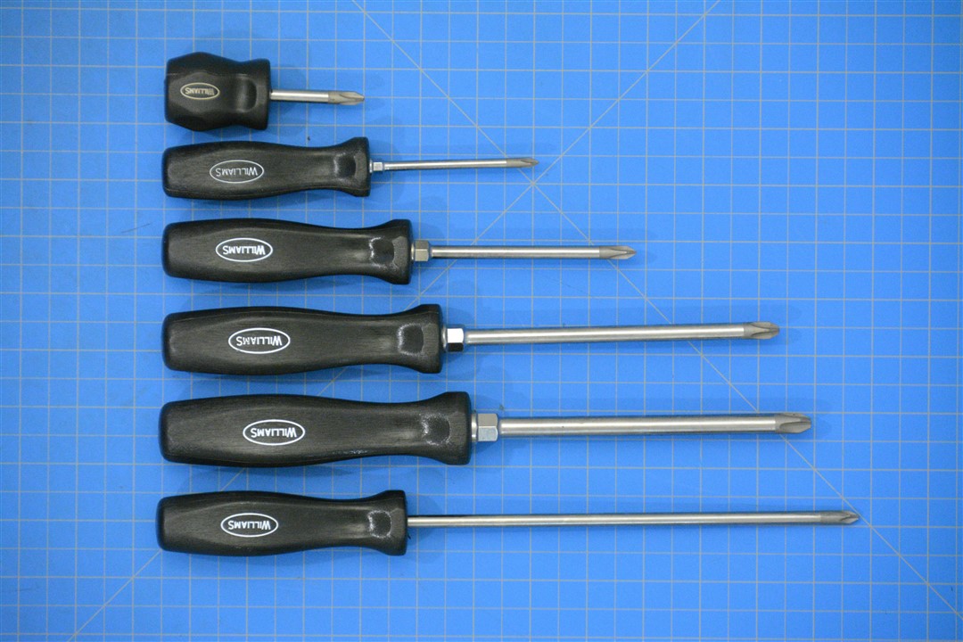 JHW100P-6PD - 6 Piece Endurogrip Phillips Screwdriver Set, Williams Industrial Tools