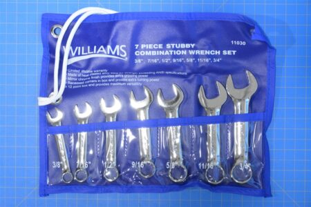 JHW11030 - 7 piece SAE Stubby Combination Wrench Set, Williams Industrial Tools