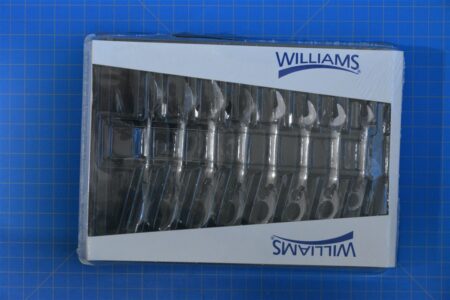 JHWWS1168RCS - 8 piece SAE Stubby Reversible Ratcheting Combination Wrench Set, Williams Industrial Tools