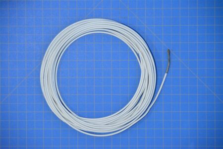 M27500-16ML1T08 - Wire, 16 AWG, 1 Connector, Tin Plated Copper Conductor, Cross-Linked Extruded Polyalkene Insulation, Cross-Linked White DVDF Outer Jacket, 23 Feet