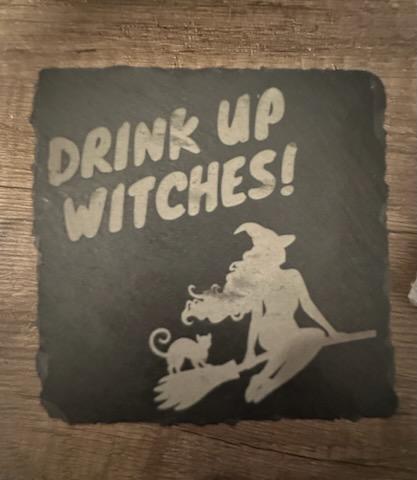 CU_CST-HA-SLT-DUW-01 - Drink Up Witches Slate Coaster