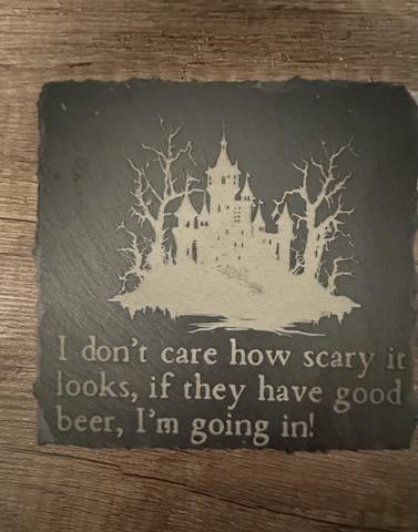 CU_CST-HA-SLT-HCB-01 - Haunted Castle Beer Slate Coaster