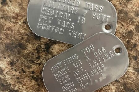 DT-EMB-01 - Embossed Dog Tags, Reliable Identification for Business or Personal Use